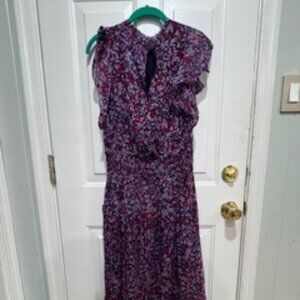 Draper James Floral Midi Dress – Purple Pink – Size M